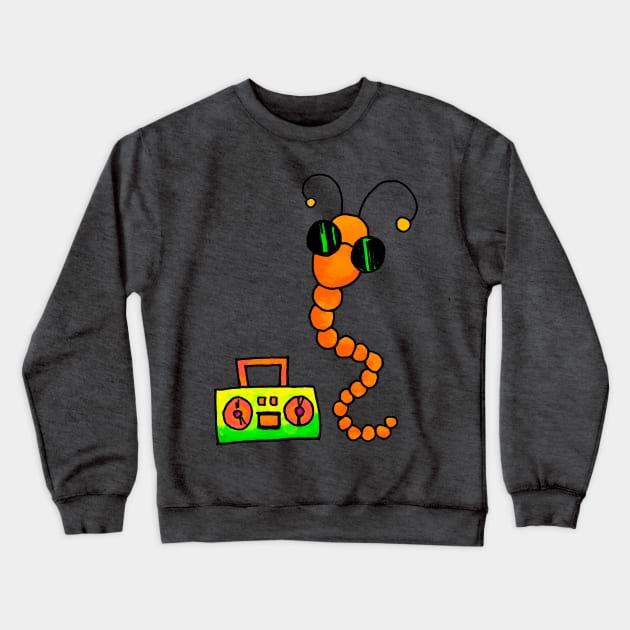 funky worm Crewneck Sweatshirt by MerryDee